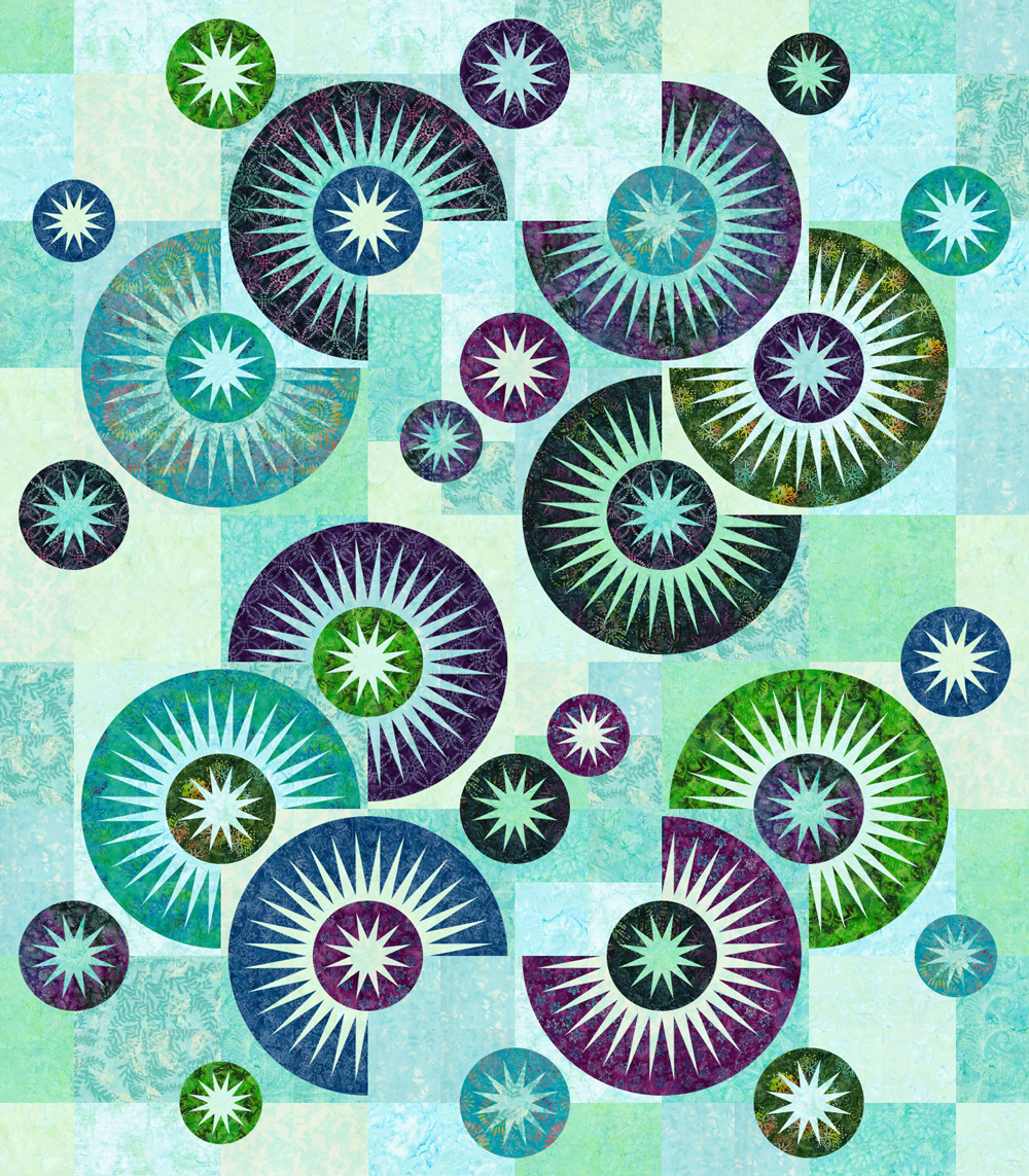Raindrops in Tonga Batiks • 1 Left • 70x80 $205.00 Fabric Only $240.00 Kit with Pattern
