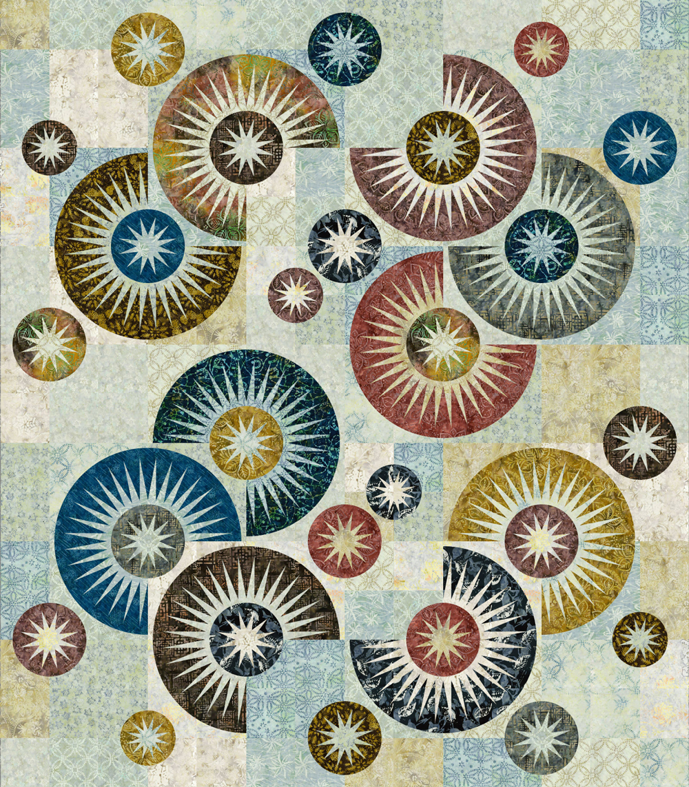 Raindrops in Tonga Batiks • 1 Left • 70x80 $205.00 Fabric Only $240.00 Kit with Pattern