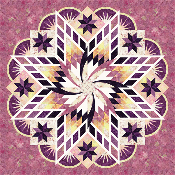 Andromeda Wall • 68" Square Timeless Treasures: Raspberry Parfait Mini